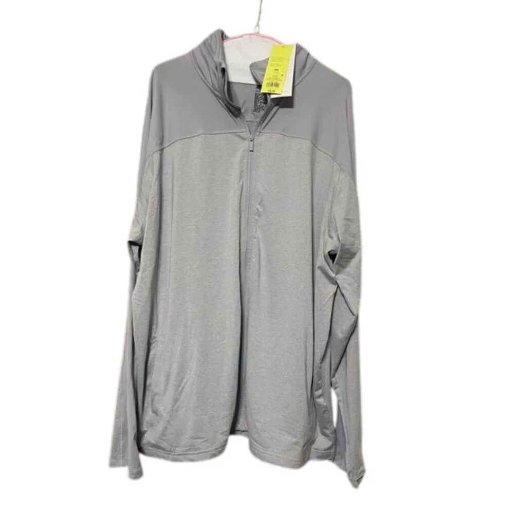 All in Motion Mens Lightweight UPF 50 Jacket Packable Hood Full Zip Gray XXL NWT